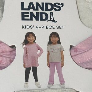 Lands' End Kids' Pink and Gray Outfit Set